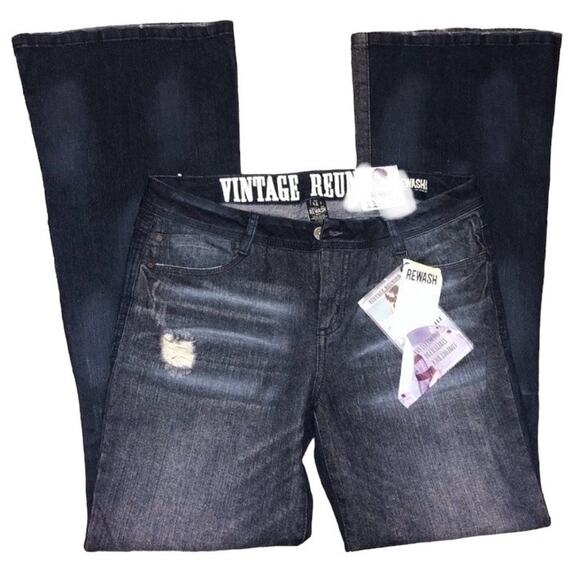 NWT VINTAGE REUNION MID RISE FLARE LEG JEANS WOMEN'S SIZE 34 - Picture 2 of 6